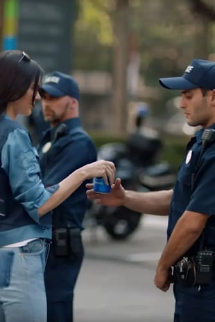 Kendall Jenner in the 2017 Pepsi Commercial
