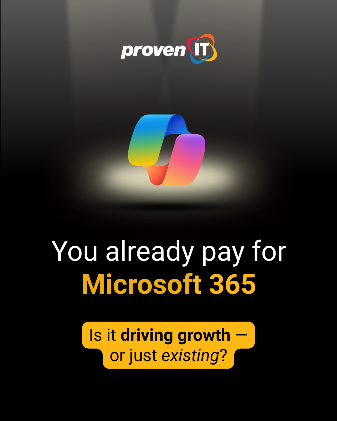 Slide 1 of a carousel about Microsoft 365 an business growth