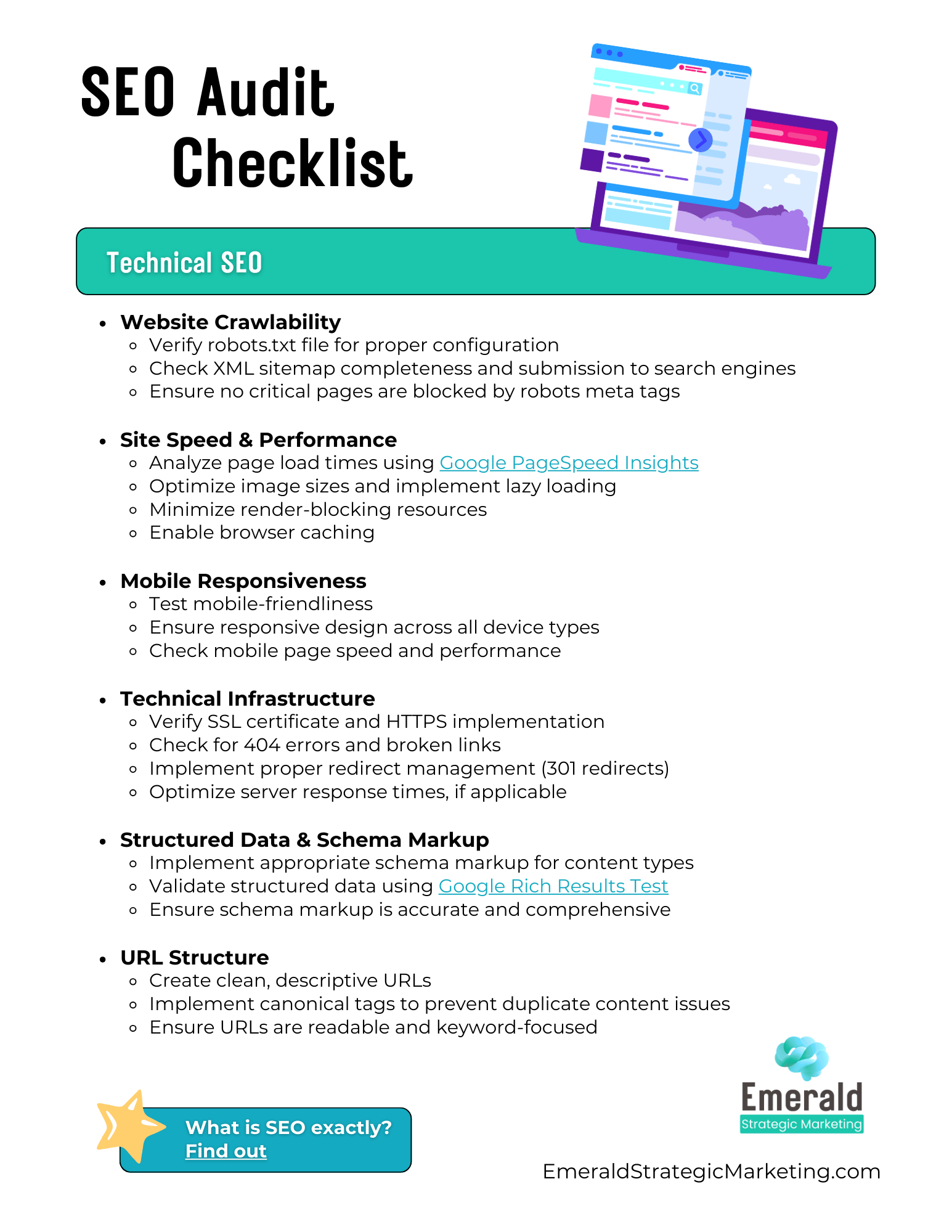 A preview of the SEO Audit Checklist