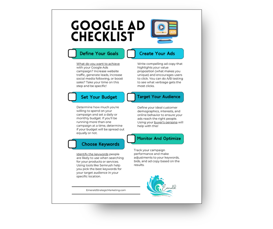 Preview of the downloadable Google Ads Checklist.
