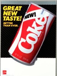 An add for New Coke