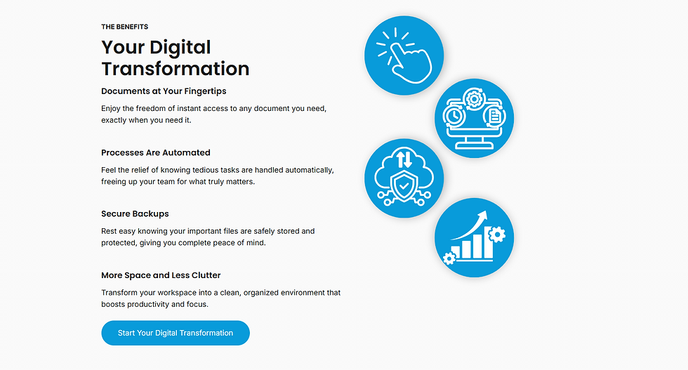 A screenshot of the pain points section of a landing page.