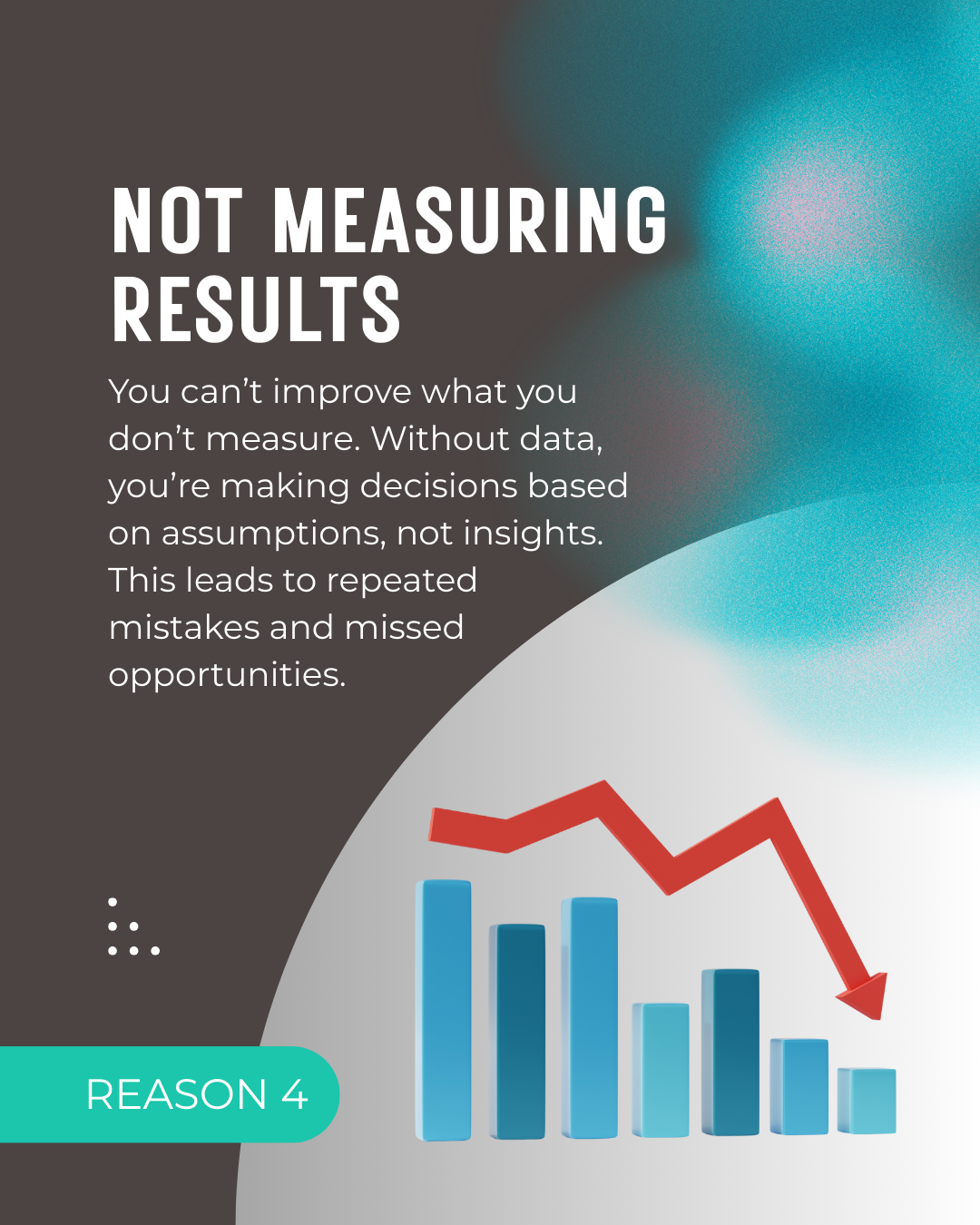 Slide 5 of a carousel about 6 reasons your marketing isn't working