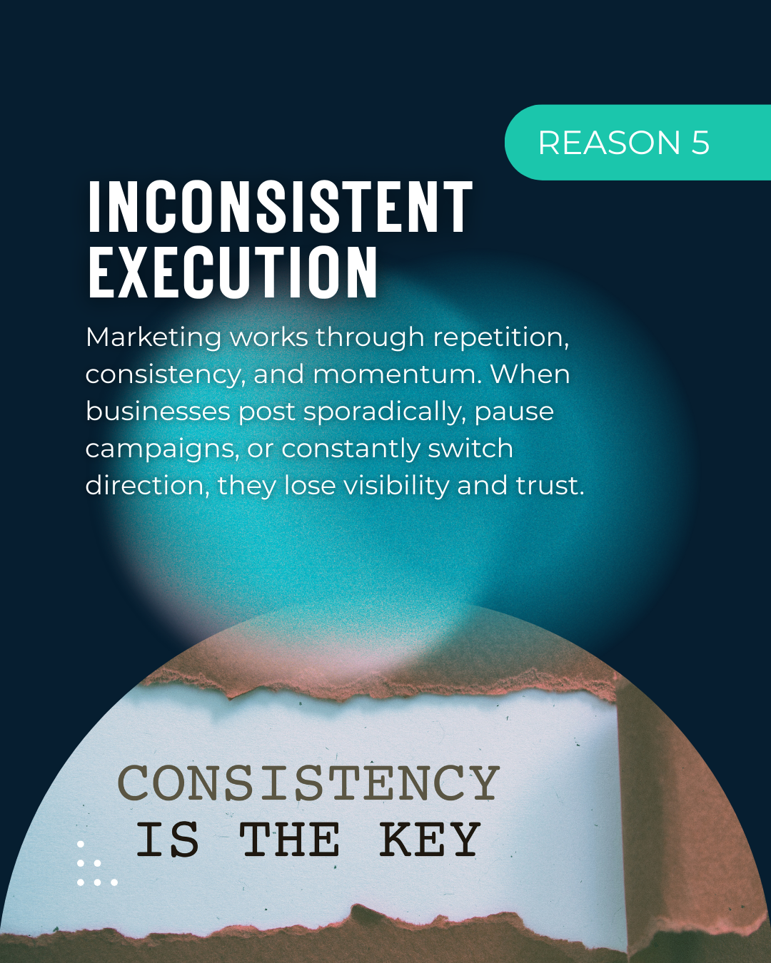 Slide 6 of a carousel about 6 reasons your marketing isn't working