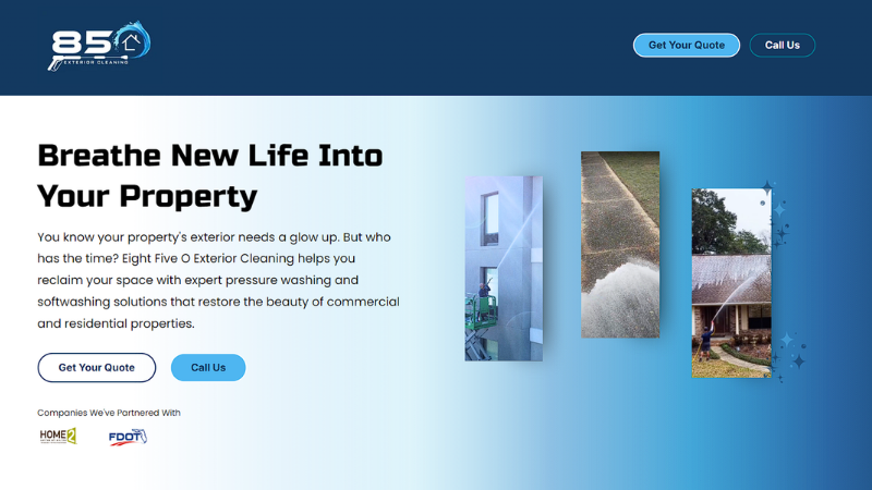 850 Exterior Cleaning Homepage
